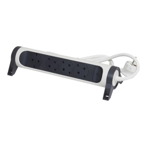   Legrand Premium elosztósor 4x2P+F forgatható, 3 m vezetékkel, fehér - 694536