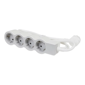   Legrand Standard elosztósor 4x2P+F, 1, 5 m vezetékkel, fehér-szürke - 694552