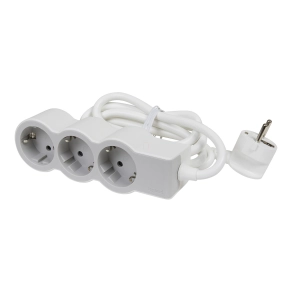   Legrand Standard elosztósor 3x2P+F, 3 m vezetékkel, fehér-szürke - 694559