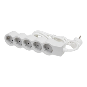   Legrand Standard elosztósor 5x2P+F, 3 m vezetékkel, fehér-szürke - 694563