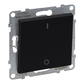 Legrand Suno kétpólusú kapcsoló 10AX, fekete - 721402