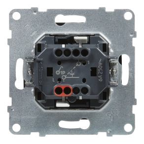   Legrand Suno egypólusú nyomó csengőjellel, fekete - 721413