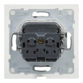   Legrand Suno 2P+F csatlakozóaljzat (rugós), biztonsági zsaluval, IP44, alumínium - 721323
