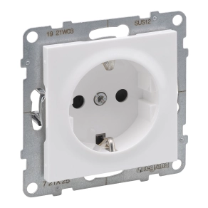   Legrand Suno 2P+F csatlakozóaljzat (csavaros), fehér - 721125