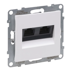 Legrand Suno 2xRJ45 Cat.5E UTP aljzat fehér - 721151