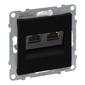 Legrand Suno 2xRJ45 Cat.6 STP aljzat fekete - 721457