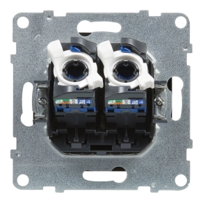 Legrand Suno 2xRJ45 Cat.6 UTP aljzat fekete - 721453