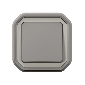   Legrand Plexo 55 süllyesztett egypólusú nyomó 10A, összeszerelt, szürke - 069820L