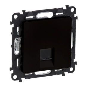   Legrand Valena Life 1xRJ45 Cat. 5e UTP csatlakozóaljzat mechanizmus burkolattal, fekete - 756340