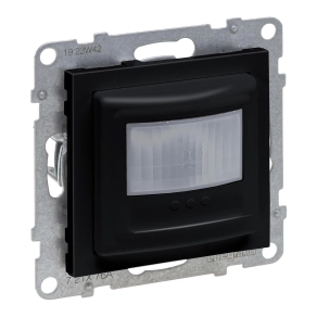  Legrand Suno mozgásérzékelős (PIR) kapcsoló, 2-150 W (LED max. 100 W) beépített nyomóval, 2 vezetékes, fekete - 721476A