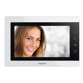   Legrand 2 vezetékes EasyKit Essential videó kaputelefon szett: színes videó (7''), bővíthető 1 lakásos, adapterrel, fehér - 367910