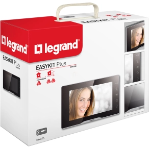   Legrand 2 vezetékes EasyKit Plus kaputelefon kiegészítő: videó beltéri egység: 7''-os, színes kijelző, tápegység nélkül, tükörhatású - 364225