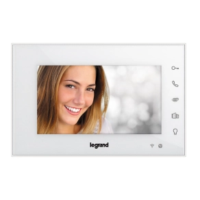   Legrand 2 vezetékes EasyKit Wi-Fi kaputelefon kiegészítő: videó beltéri egység: 7''-os, színes kijelző, adapterrel, fehér - 365220