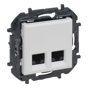   Legrand Niloé Step 2xRJ45 Cat.5E UTP aljzat, fehér - 863160B
