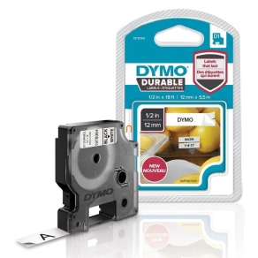   DYMO tartós D1 szalag (12 mm x 5,5 M), fekete fehéren 1978364