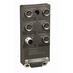   Schneider Electric ConneXium - Ethernet - TCSESU051F0 - switch, 8 x TX réz, M12 type D csatlakozók, IP67, nem menedzselhető