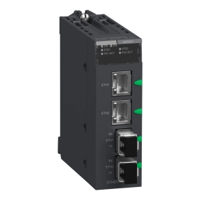   Schneider Electric Modicon M340 - BMXNRP0201 -kommunikációs modul, opto/réz átalakító, egymódusú