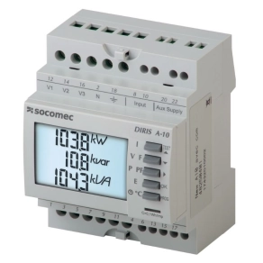   Multifunkciós mérőműszer sínre DIRIS A10 RS485 kommunikációval  48250401 Socomec