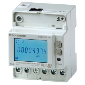   Fogyasztásmérő 3F 80A digitális, Dupla tarifa, MID hitelesített, Ethernet MODBUS TCP + Webszerver, COUNTIS E28 48503055 Socomec