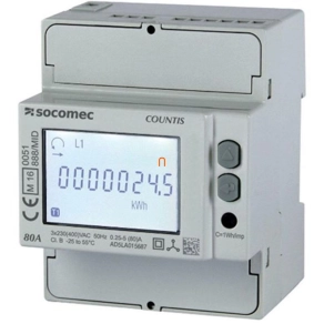   Fogyasztásmérő 3F 80A digitális, Dupla tarifa, COUNTIS E21 48503062 Socomec