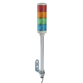   Schneider Electric Harmony XVC - XVC6B4 - monolitikus Ø60 fényoszlop, 1 piros 1 narancs 1 zöld 1 kék folyamatos, tartócső, 24VAC/DC