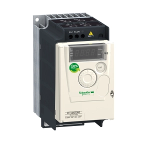   Schneider Electric Altivar 12 - ATV12H055M2TQ - frekvenciaváltó, 0,55 kW (0,75 HP), 200–240 V, 1 fázis, hűtőbordás kivitel, 14 db-os csomag