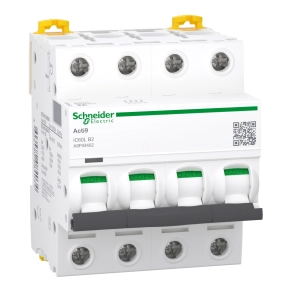   Schneider Electric Acti9 iC60L - A9F93402 - kismegszakító, 4P, B, 2A, monokonnekt