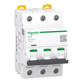   Schneider Electric Acti9 iC60L - A9F90310 - pillanatkioldású kismegszakító, 3P, MA, 10A, monokonnekt