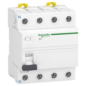   Schneider Electric Acti9 iIDK RCCB - A9R70463 - K áram - védőkapcsoló, AC osztály, 4P, 63A, 30mA