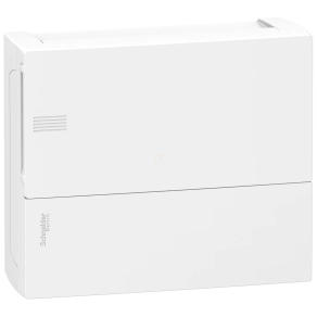   Schneider Electric Resi9 Mini Pragma - MIP12112 - Kiselosztó, teli ajtó, falon kívüli, 1x12 modul, PEN sín, fehér