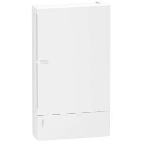 Schneider Electric Resi9 Mini Pragma - MIP12312 - Kiselosztó, teli ajtó, falon kívüli, 3x12 modul, PEN sín, fehér