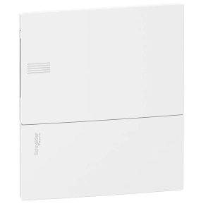 Schneider Electric Resi9 Mini Pragma - MIP22108 - Kiselosztó, teli ajtó, süllyesztett, 1x8 modul, PEN sín, komplett, fehér