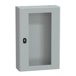   Schneider Electric Infraplus Small Office - NSYS3DM6415T - S3DM moduláris szekrények H600XW400XD150 üvegajtós