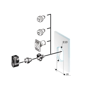   Schneider Electric Spacial CRN - NSYTT6CRN -Háromszögprofil zár