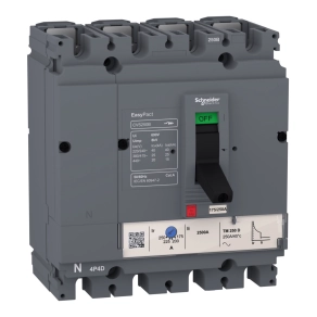   Schneider Electric EasyPact CVS - LV525312 - CVS250B 4P 25kA komplett megszakító TM200D 4P3D kioldóval