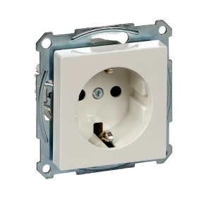 Schneider Electric Merten System M - MTN2300-0319 - 2P+F csatlakozóaljzat, biztonsági zsaluval, rugós, 16A, System-M, polárfehér