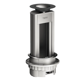   Schneider Electric OptiLine 45 - ISM20401 - mini Pop-up doboz, 4 modulos, szerelvények nélkül, eloxált alu