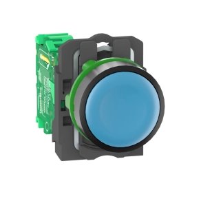   Schneider Electric Harmony XB5R - ZB5RTA6 - vezeték nélküli komplett műanyag nyomógomb, Ø22, vevő nélkül, kék