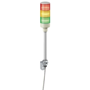 Schneider Electric Easy Harmony XVG - XVGB3S - komplett fényoszlop, 3 szintes, piros - narancs - zöld, 24 VAC/DC, tartócsöves, L - konzolos rögzítésűhangj.,