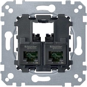 Schneider Electric Merten System-M - MTN4575-0002 - 2xRJ45 Cat5e UTP aljzat