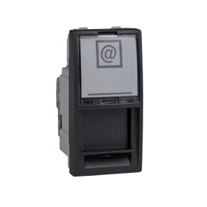   Schneider Unica 1xRJ45 Cat6 UTP aljzat, rögzítőkeret nélkül, 1 modulos, grafit