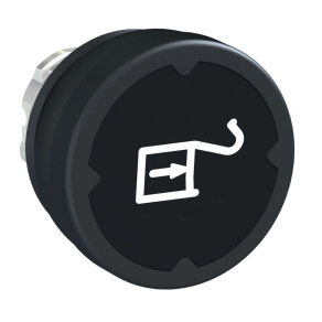   Schneider Electric Harmony XB4 - ZB4BC28015 - fém durva környezeti nyomógomb fej, Ø22, visszatérő, fekete, szimbólummal