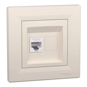 Schneider Electric Asfora - EPH4700123 - 1xRJ45 Cat6 UTP aljzat, bézs