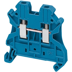 Schneider Electric Linergy TR terminals blocks - NSYTRV22BL - Csavaros egyszintes átkötőkapocs 1x1 csatlakozás 5,2 mm 2,5 mm2 24A - es kék