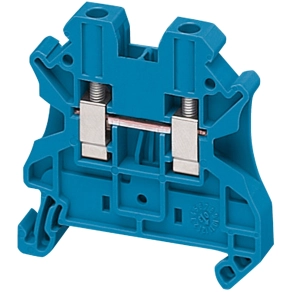 Schneider Electric Linergy TR terminals blocks - NSYTRV42BL - Csavaros egyszintes átkötőkapocs 1x1 csatlakozás 6,2 mm 4 mm2 32A - es kék