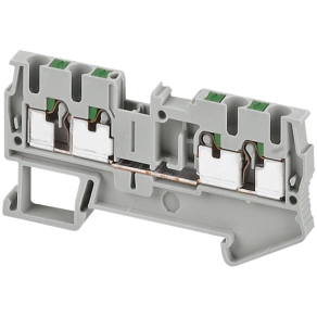 Schneider Electric Linergy TR terminals blocks - NSYTRP24 - Direkt rugós egyszintes átkötőkapocs 2x2 csatlakozás 5,2 mm 2,5 mm2 24A - es