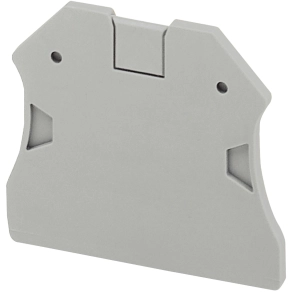 Schneider Electric Linergy TR terminals blocks - NSYTRAC22 - Véglap 2,2 mm csavaros egyszintes sorkapocshoz 1x1 csatlakozás 2,5 - 10 mm2 szürke