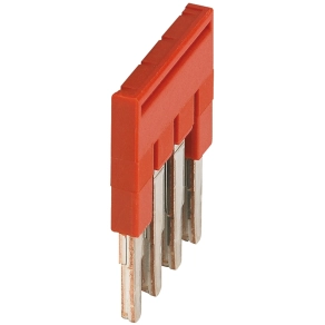 Schneider Electric Linergy TR terminals blocks - NSYTRAL24 - Dugaszolható áthidaló 4 láb 2,5 mm2 - es sorkapocshoz piros