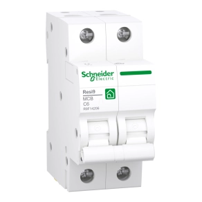   Schneider Electric Resi9 - R9F14206 - kismegszakító, 2P, C, 6A