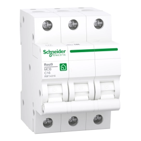   Schneider Electric Resi9 - R9F14316 - kismegszakító, 3P, C, 16A